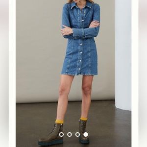 Anthropologie boyish minka denim mini dress NWT
